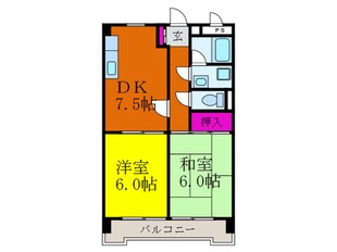 此君園ﾊｲﾂの物件間取画像